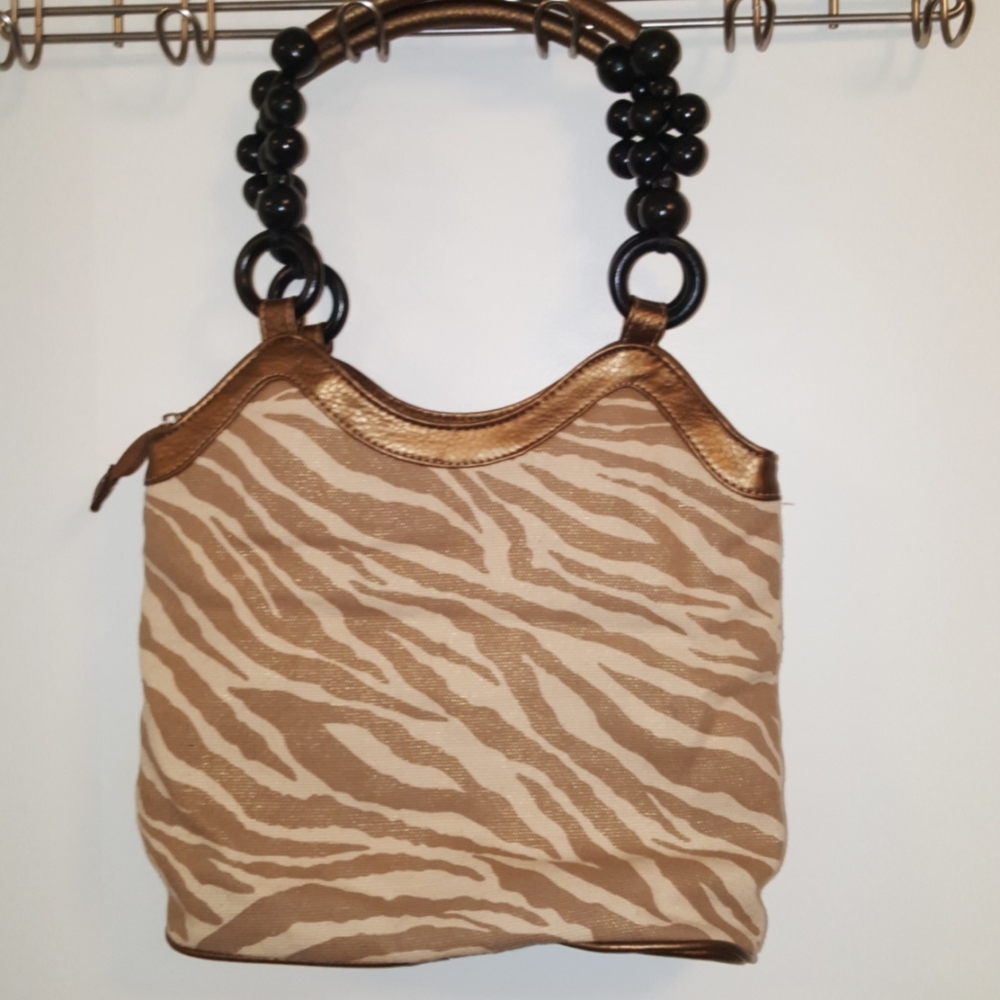 Bueno beige tan Zibra shoulder bag